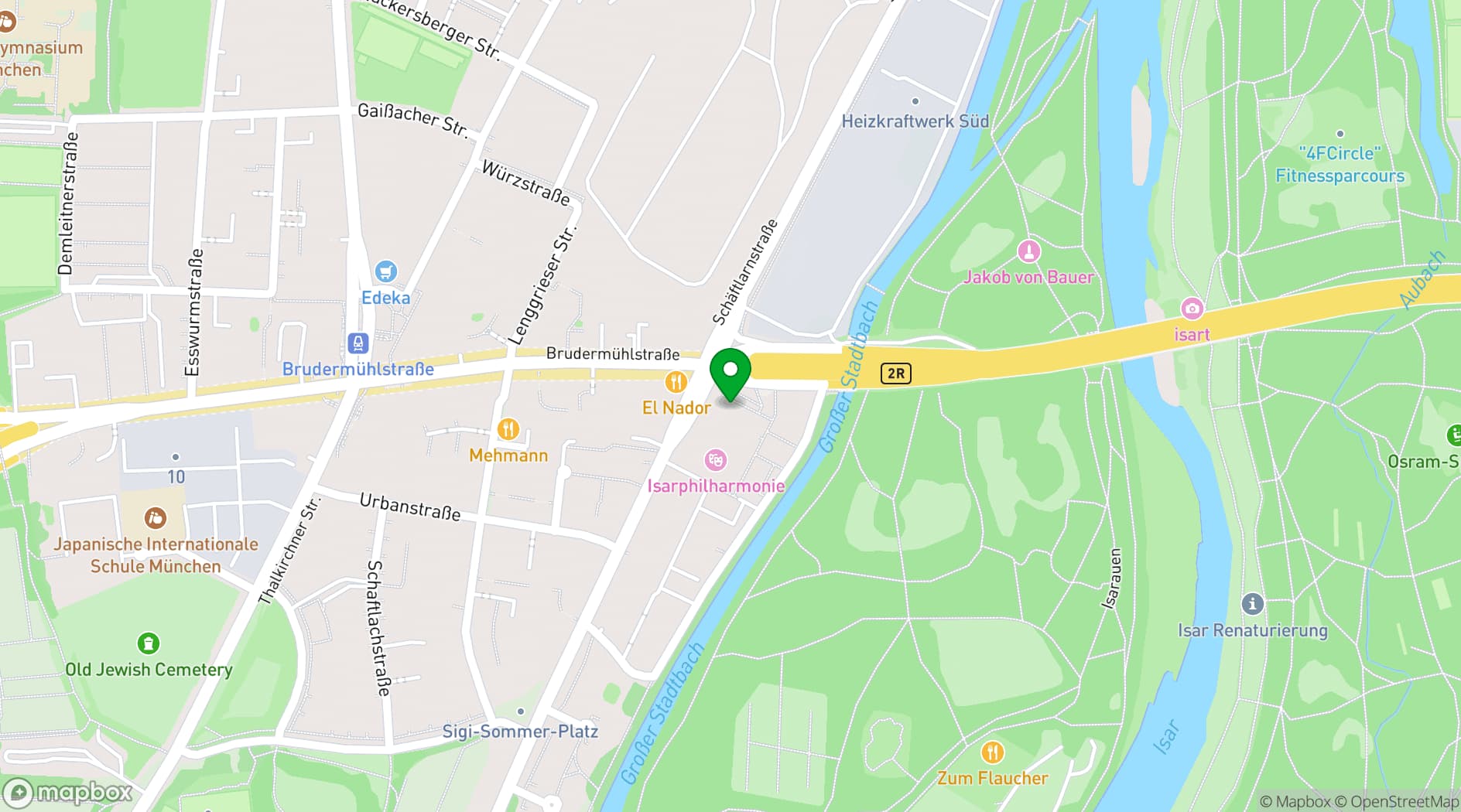 Map showing Isarphilharmonie