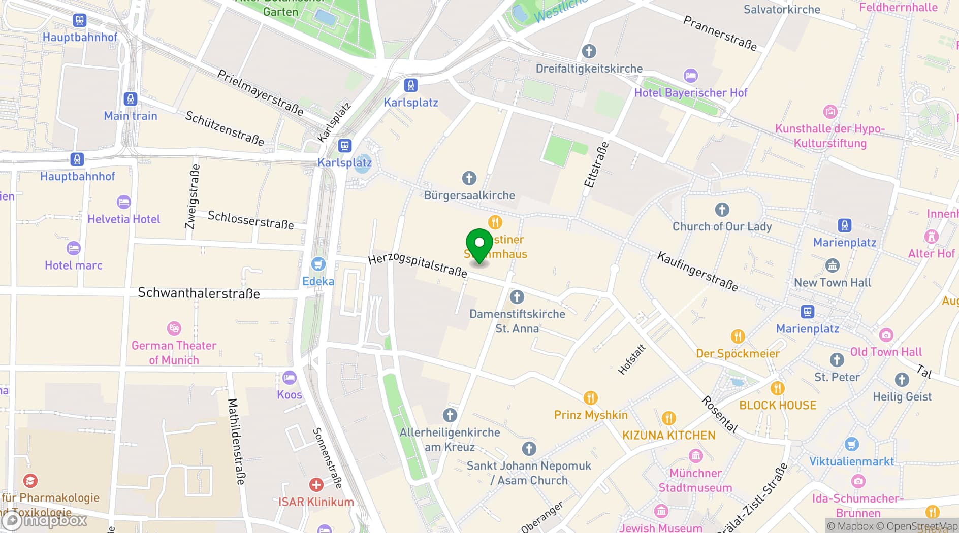 Map showing Weinhaus Neuner