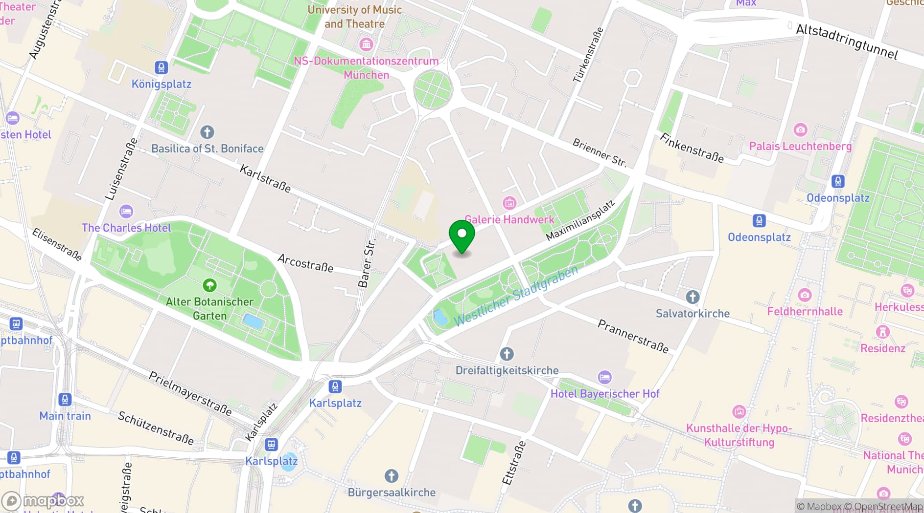 Map showing Pacha München