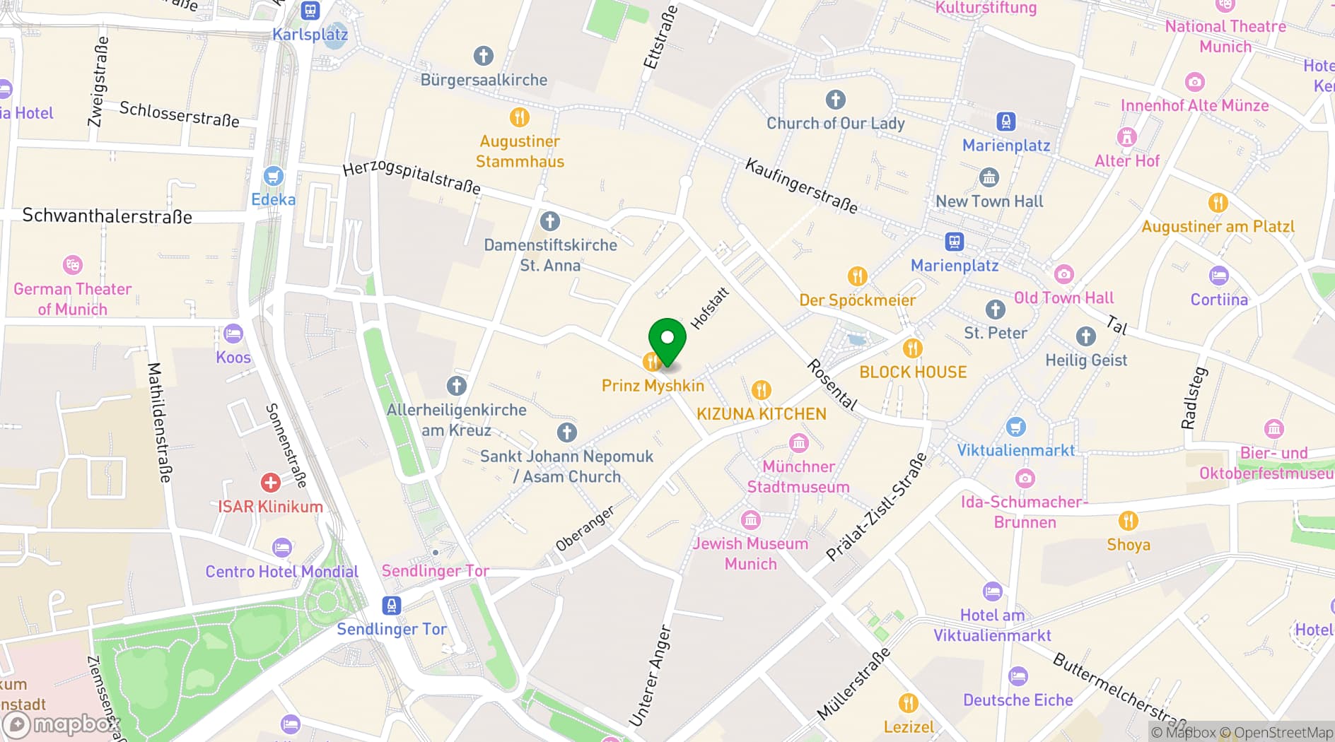 Map showing Altes Hackerhaus