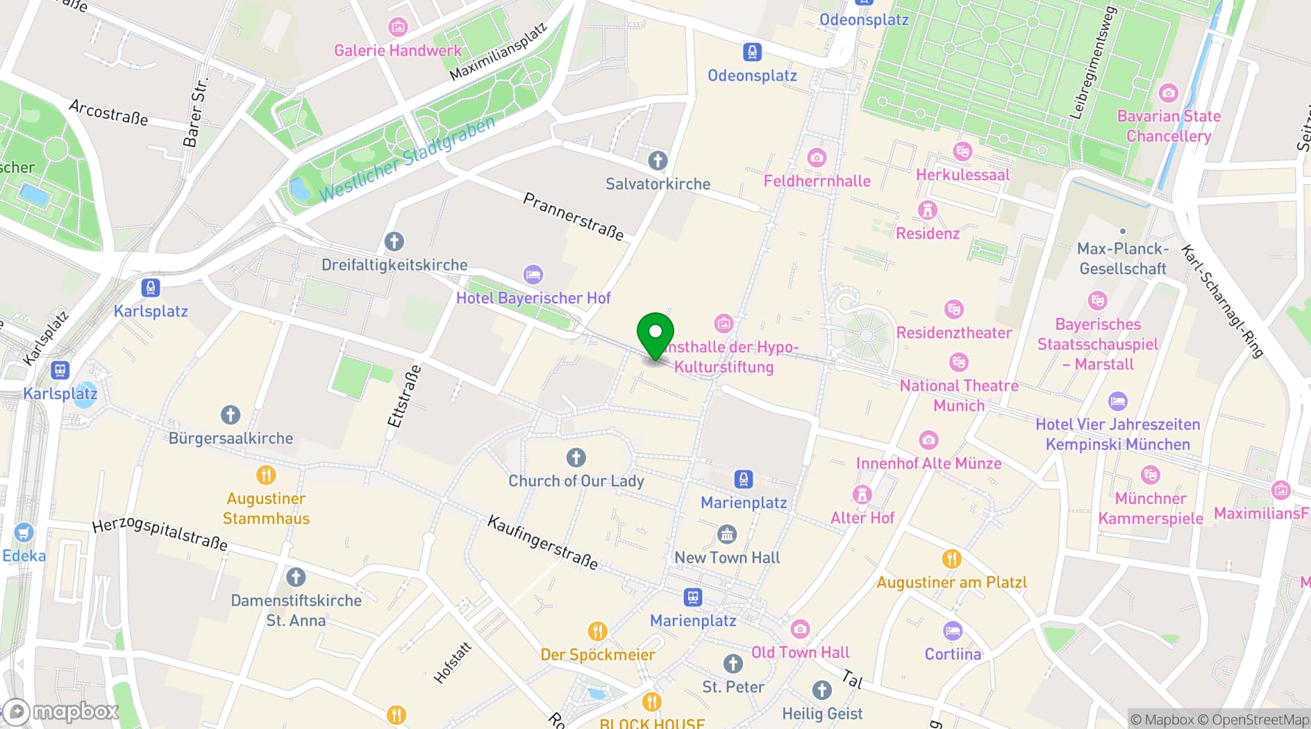 Map showing Les Deux Brasserie