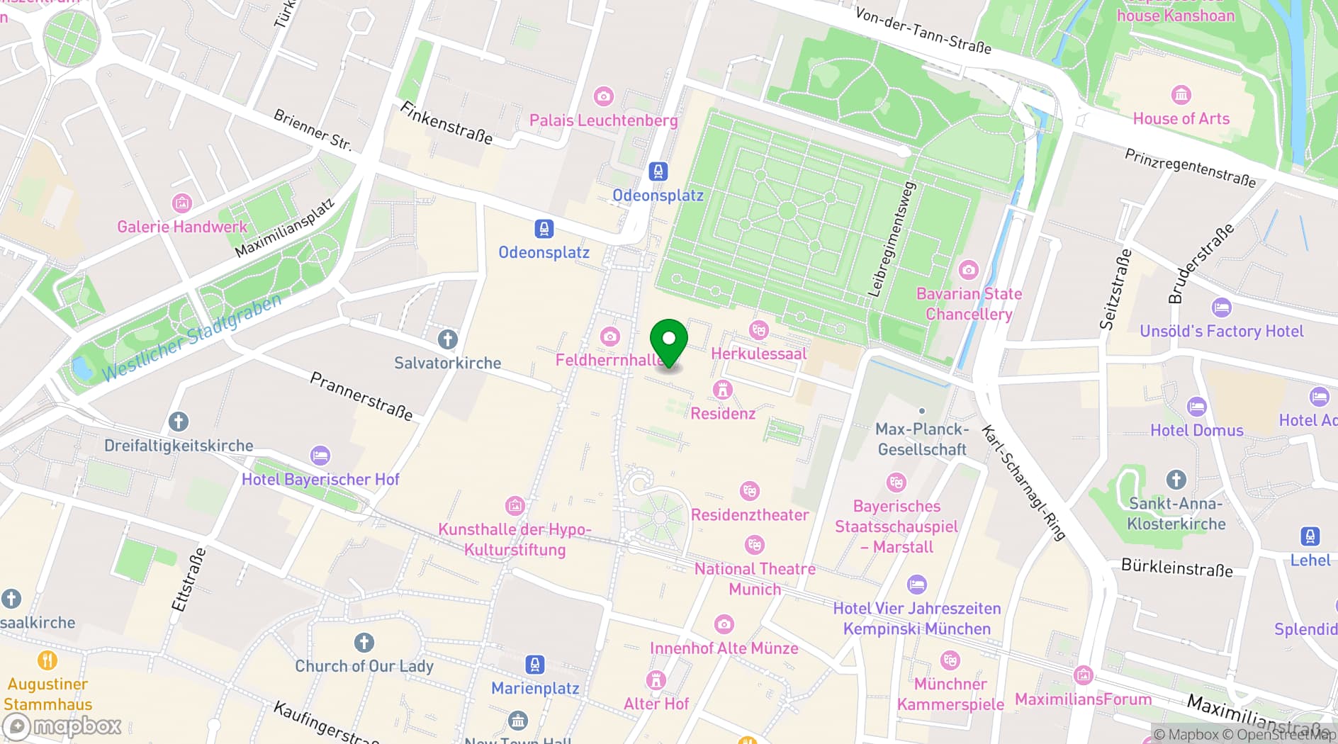 Map showing Max-Joseph-Saal