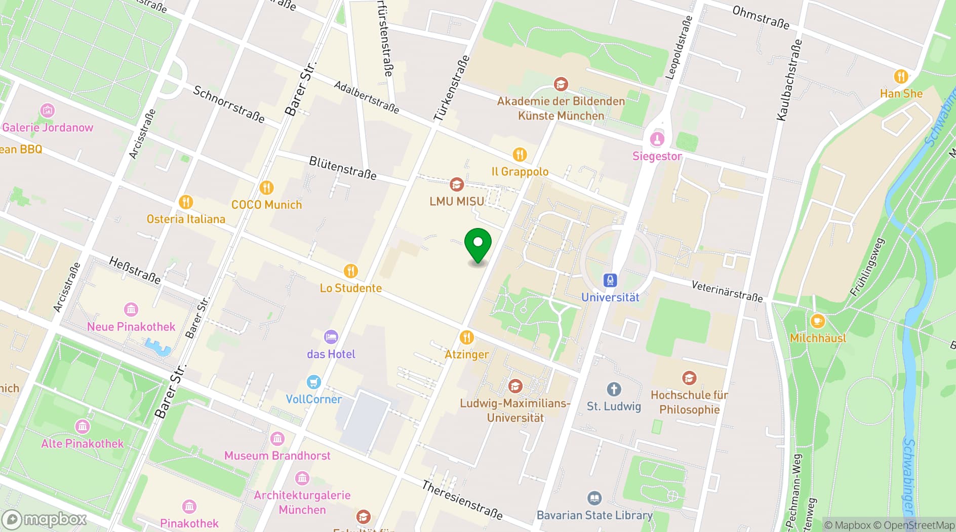 Map showing velvet space