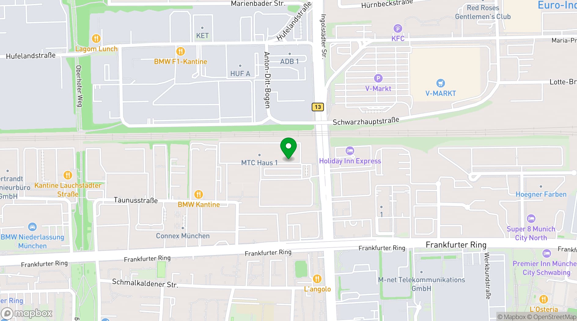 Map showing Kunst Location München (Messe)