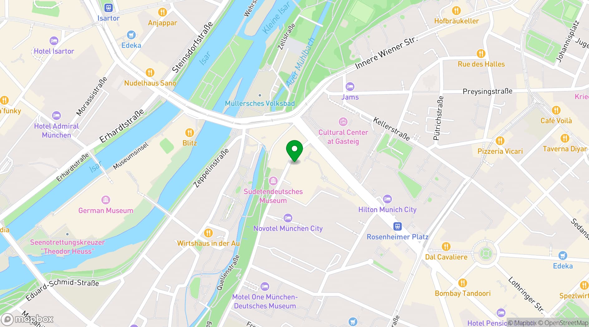 Map showing Holiday Inn Munich - City Centre