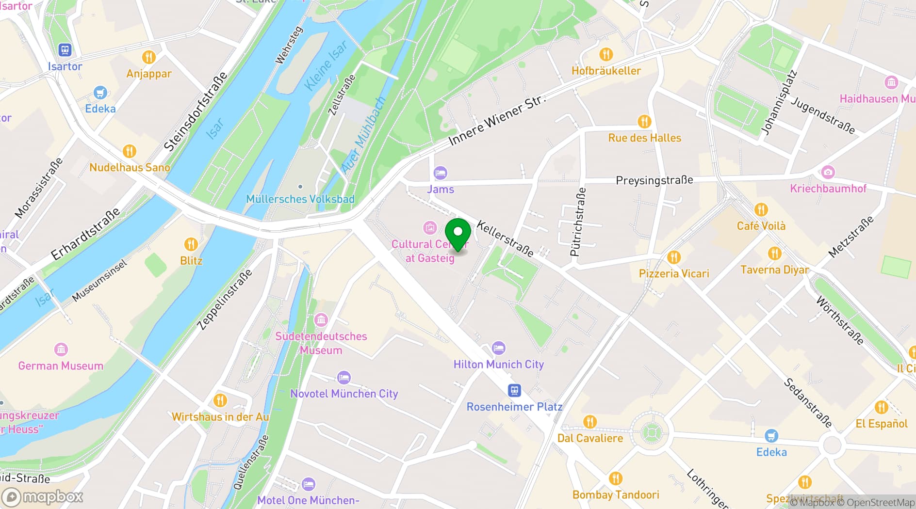 Map showing Black Box im Gasteig