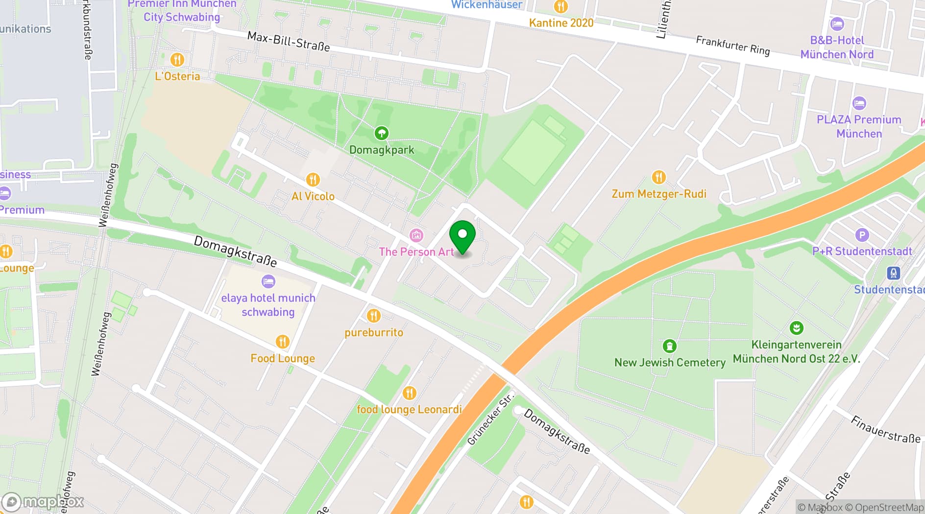 Map showing Gasthaus Domagk