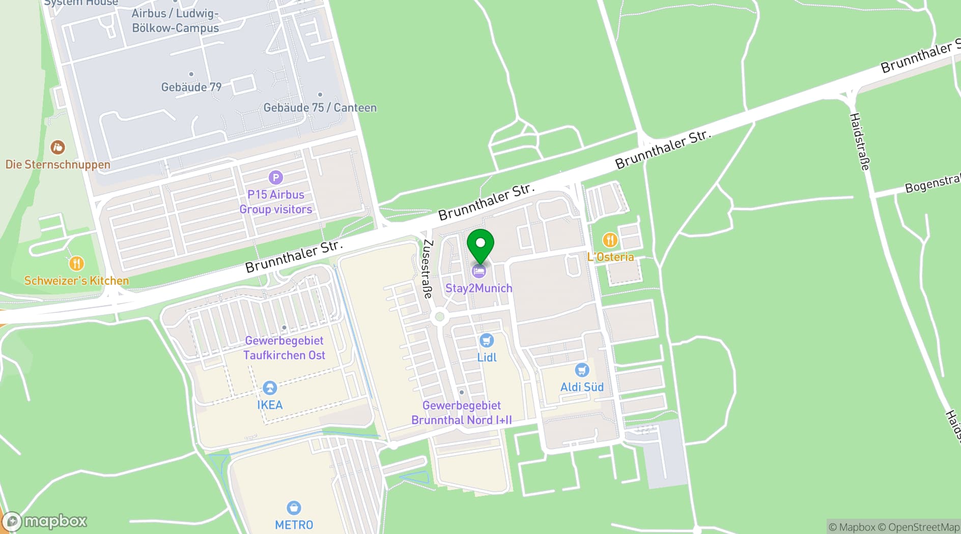 Map showing Stay2Munich