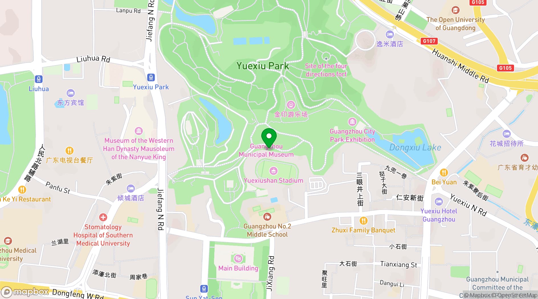 Map showing China Hotel, Guangzhou