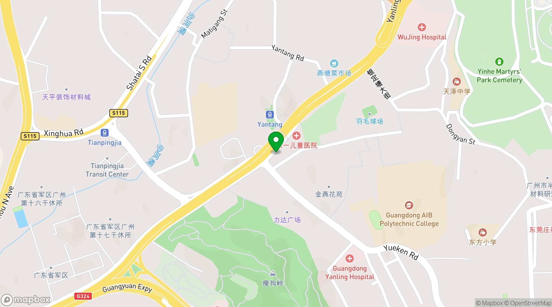 Map showing Deyu Business Hotel Guangzhou