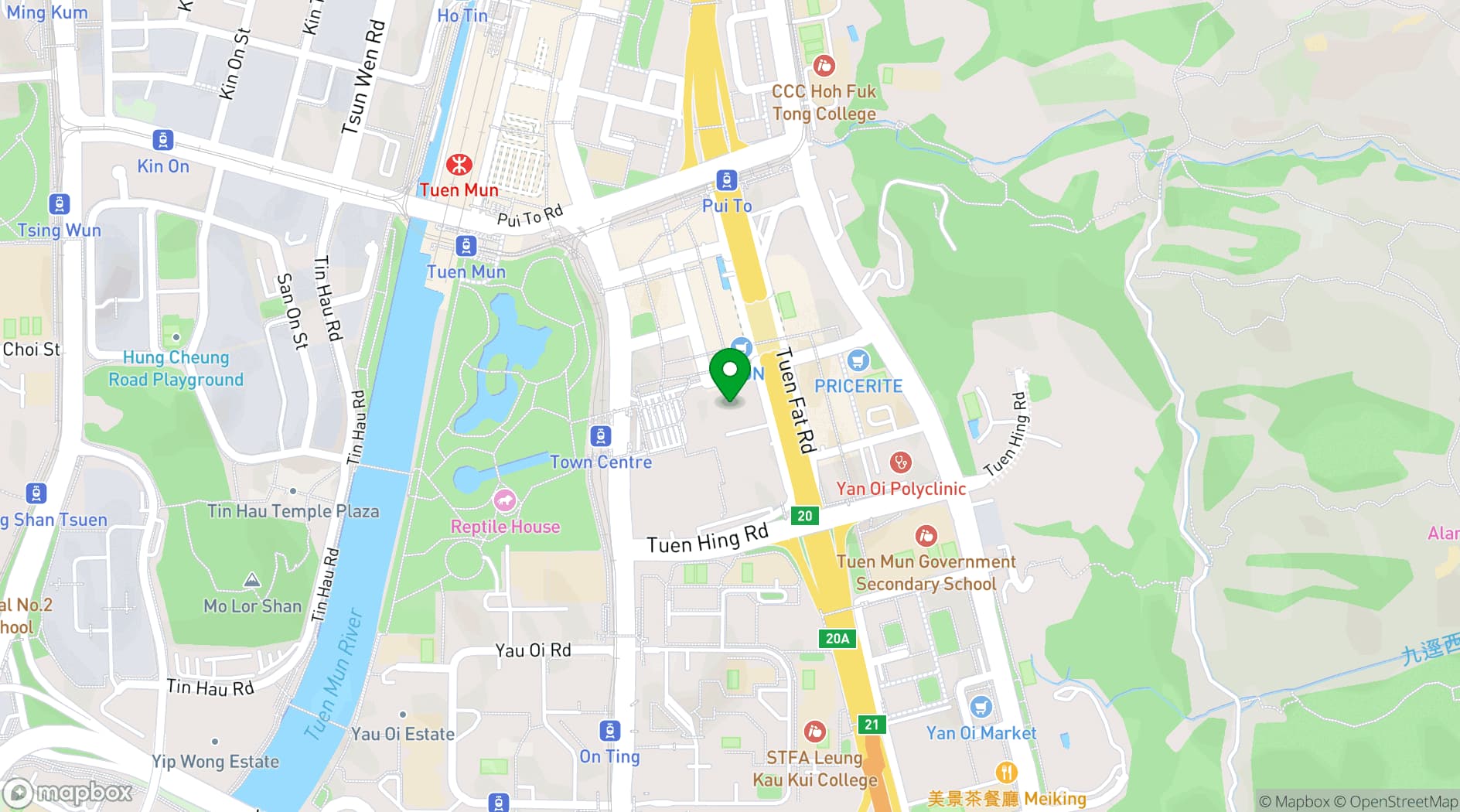 Map showing Tuen Mun Town Hall Conference Room