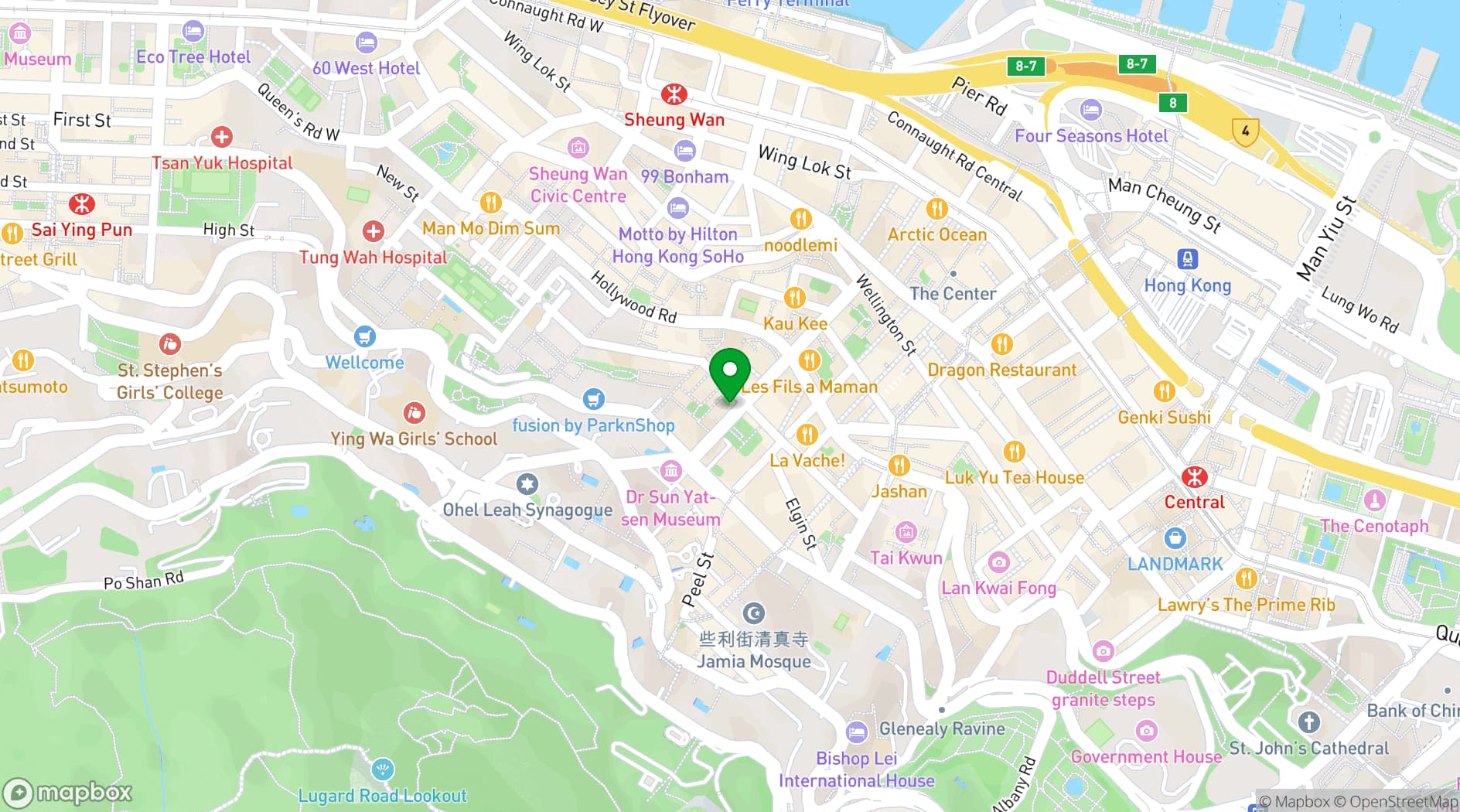 Map showing The Old Man