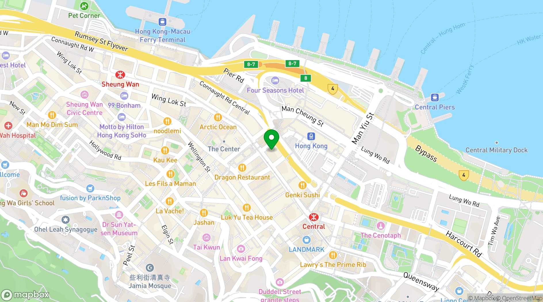 Map showing The Executive Centre