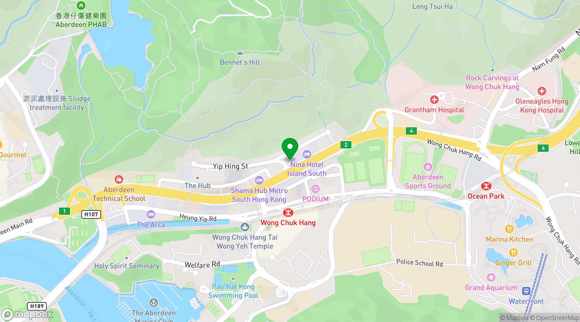 Map showing HK Works - Private Coworking Offices