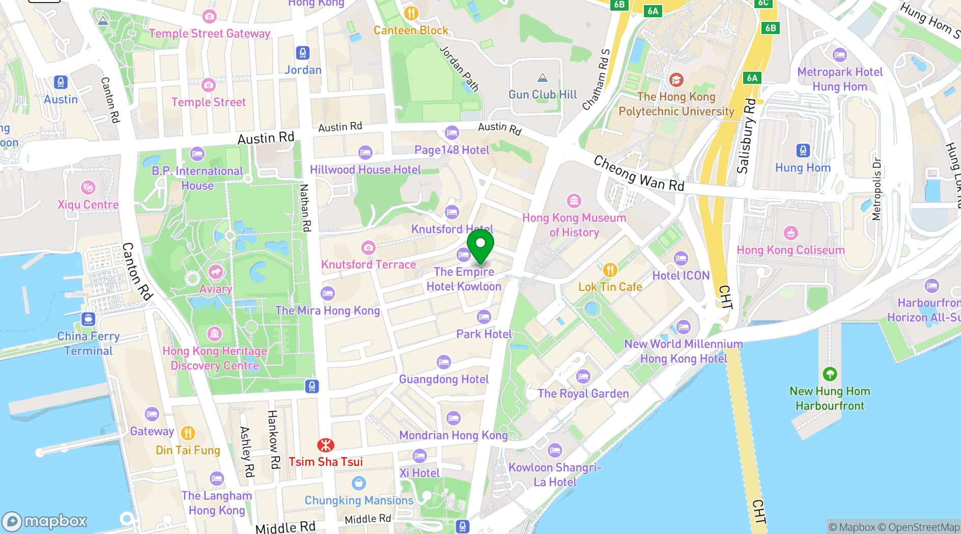 Map showing WorkCave Hong Kong