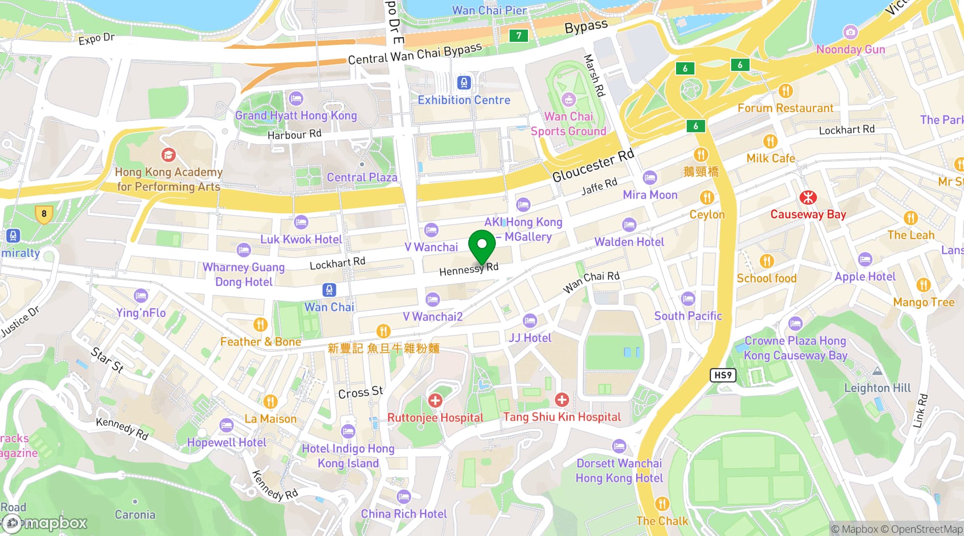 Map showing The Optimist