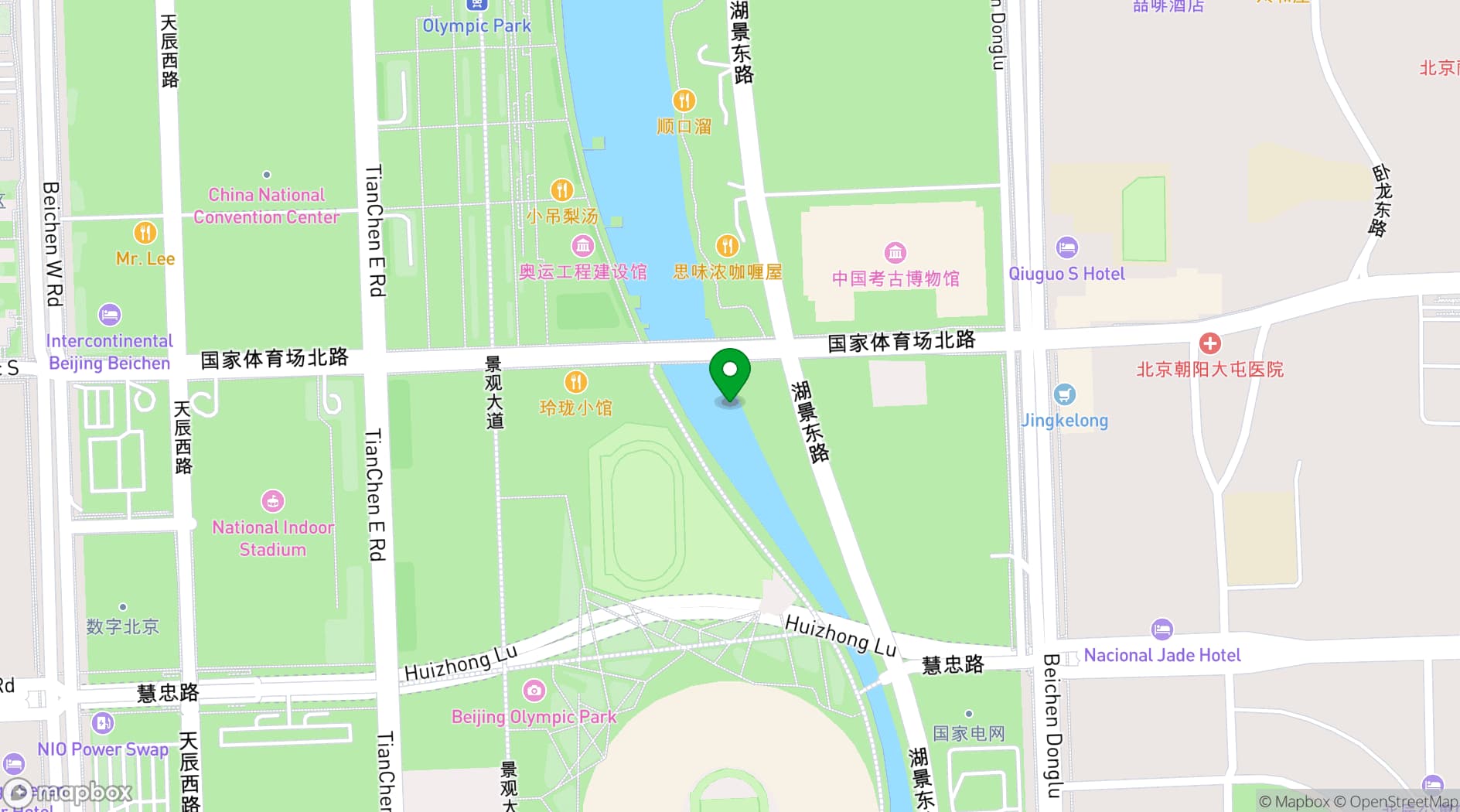 Map showing Beijing National Indoor Stadium