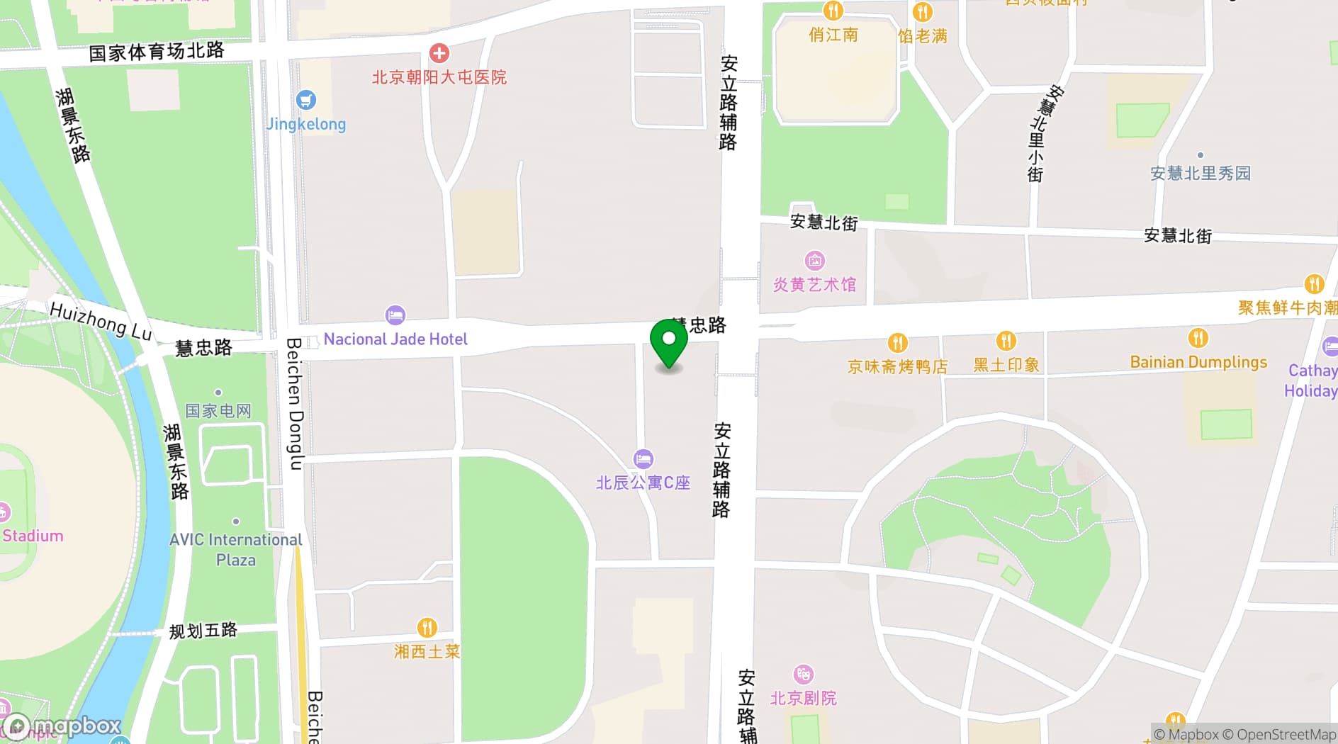 Map showing Grand Skylight Catic Hotel Beijing