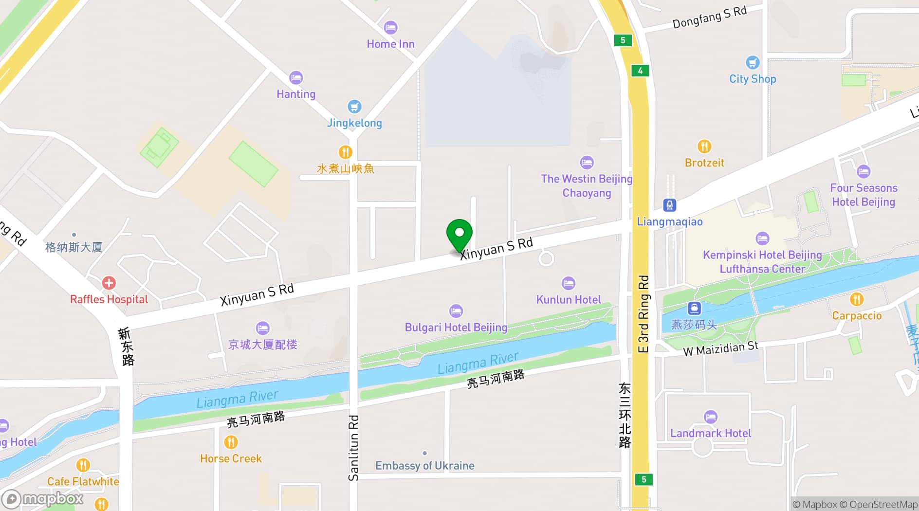 Map showing Hua Du Hotel