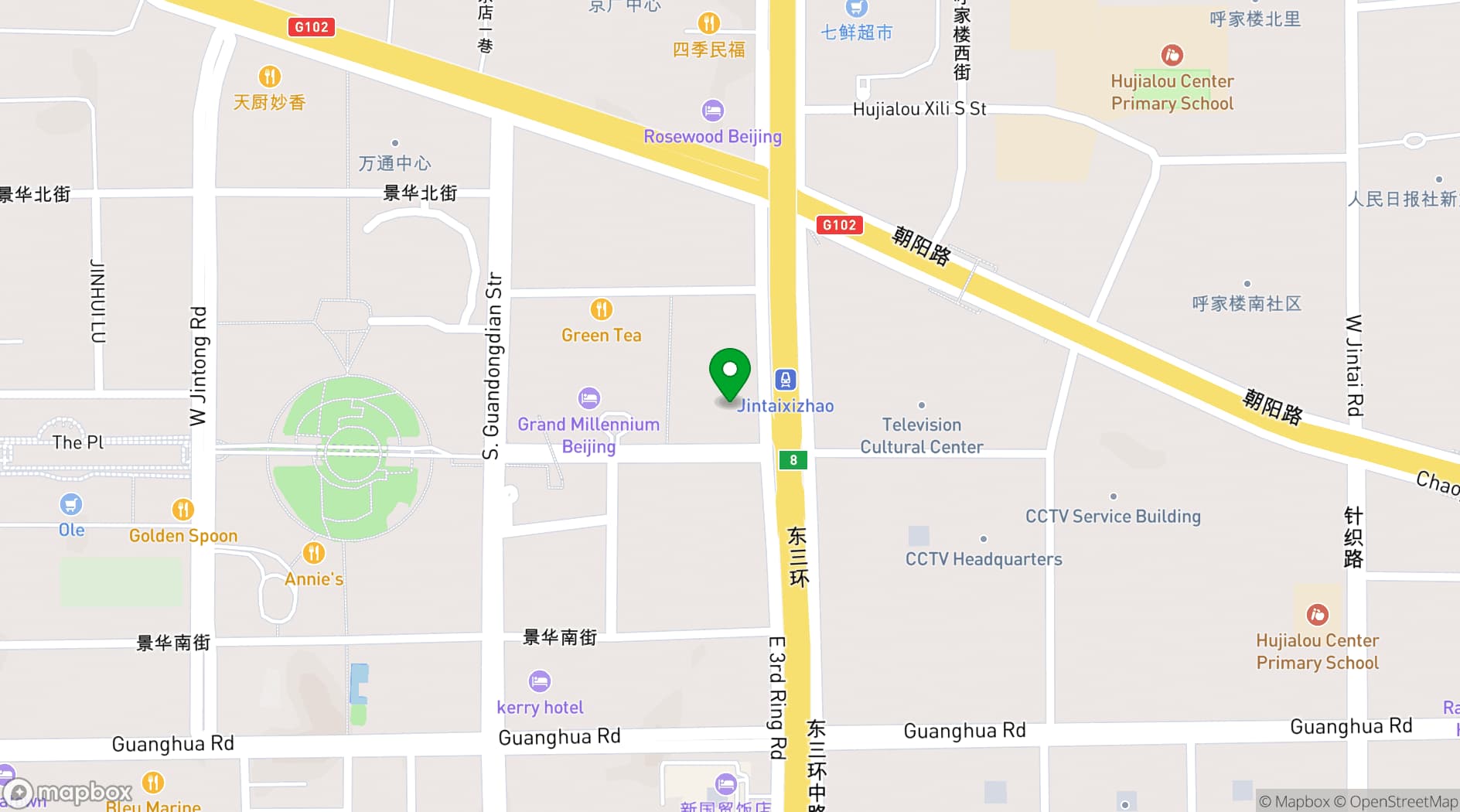 Map showing Blue Frog