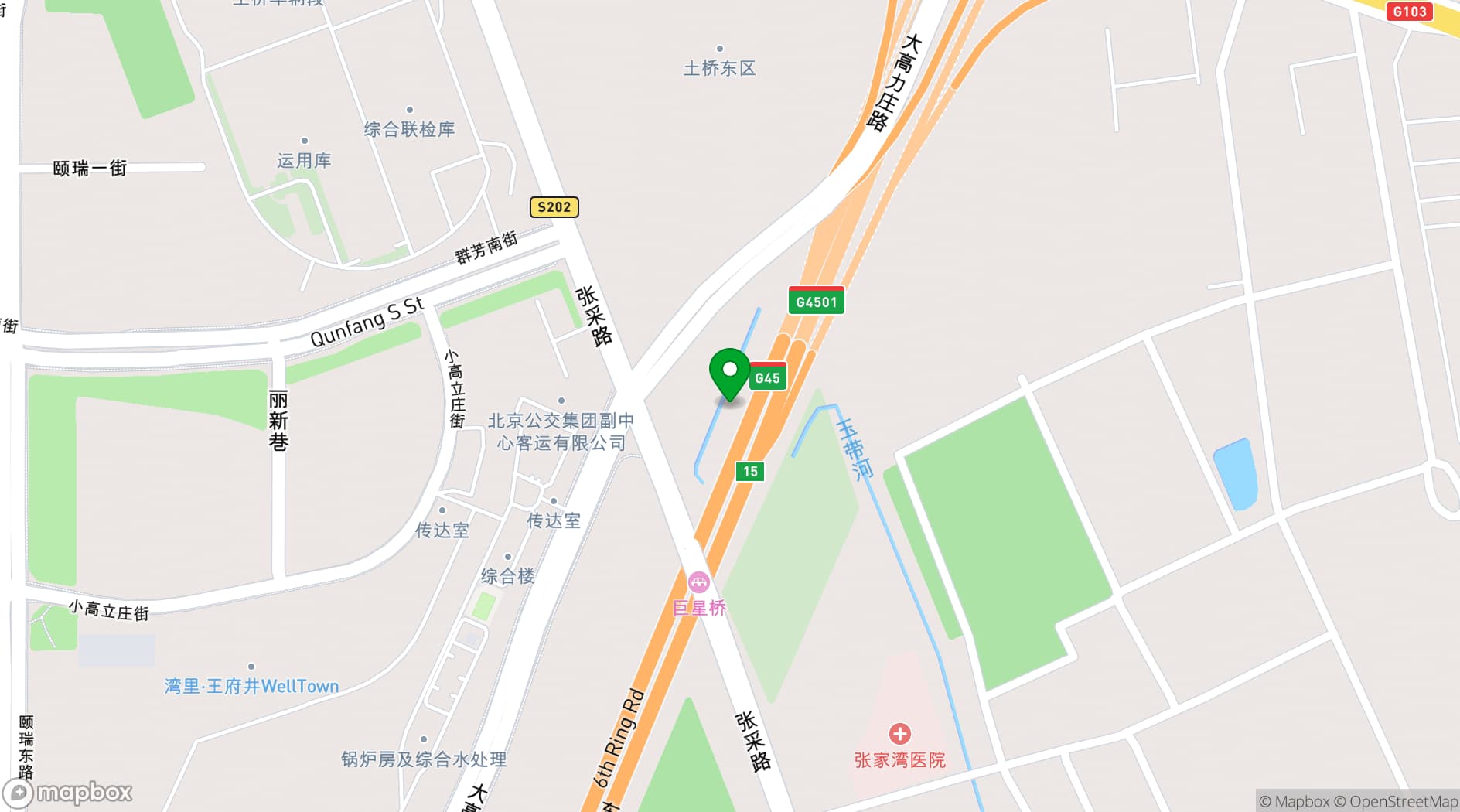 Map showing Universal Beijing Resort
