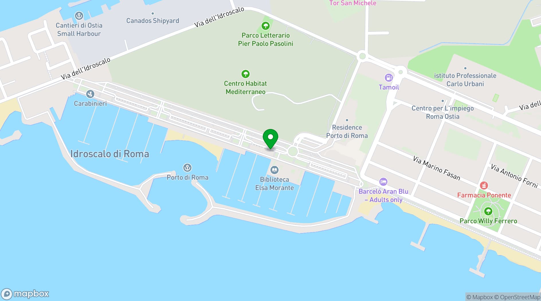 Map showing L'Ostricaro Fish & Love