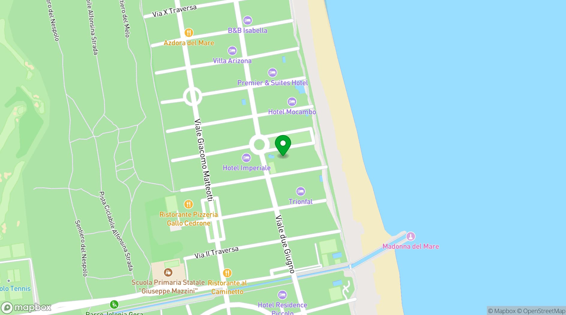 Map showing Milano Marittima Congressi