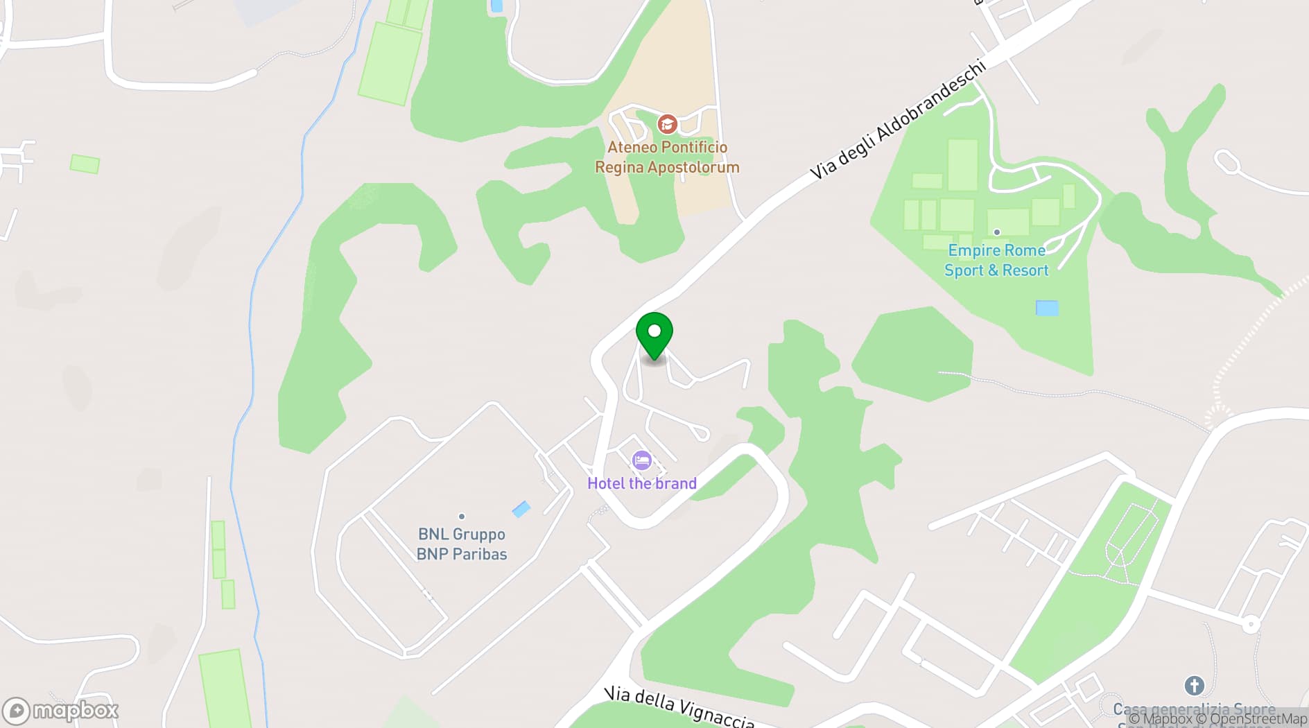 Map showing Hotel Roma Aurelia Antica