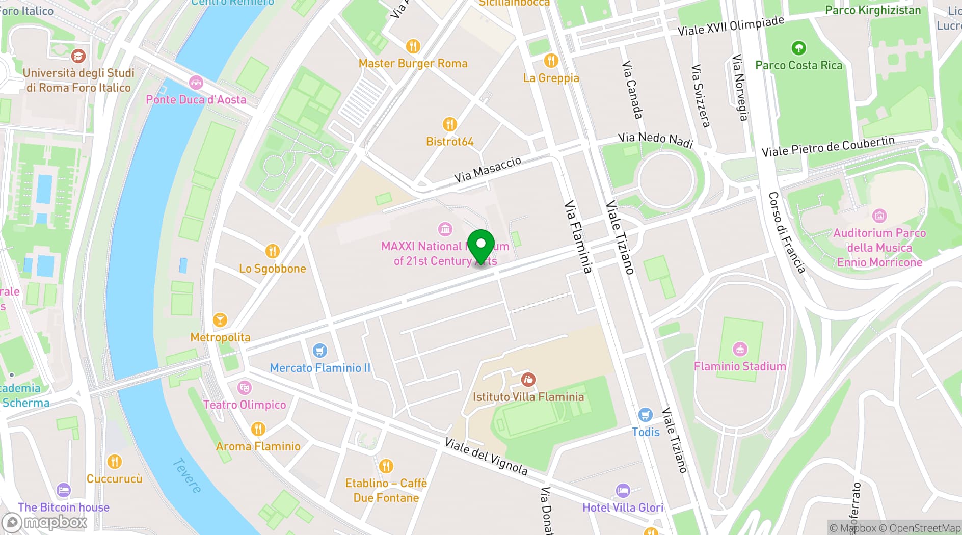 Map showing MAXXI - Museo nazionale delle arti del XXI secolo