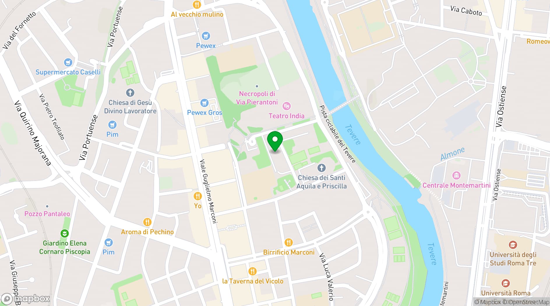 Map showing H10 Roma Città
