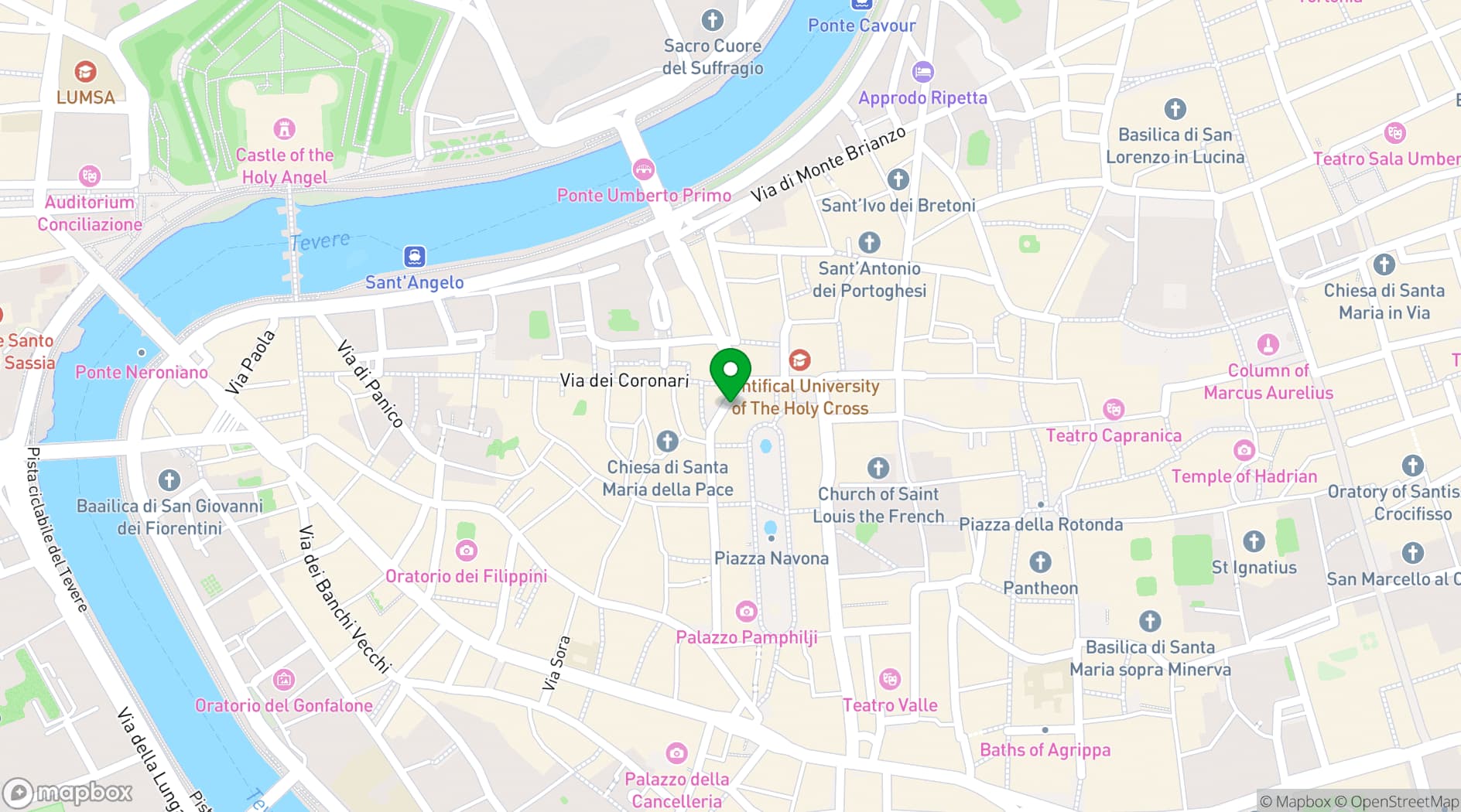 Map showing Piazza Navona Underground - Stadio di Domiziano