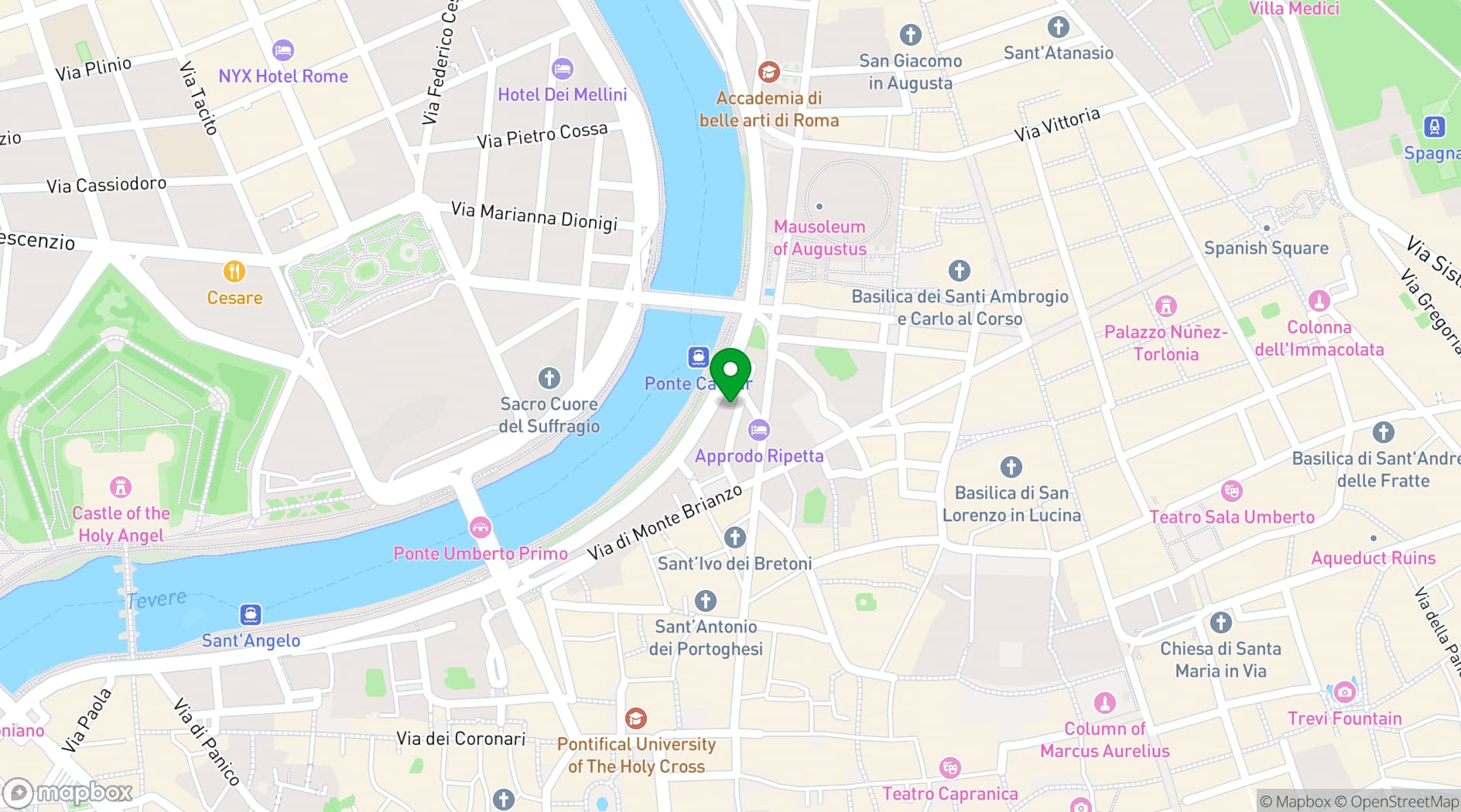 Map showing Art Cibò Ristorante dai Pupi