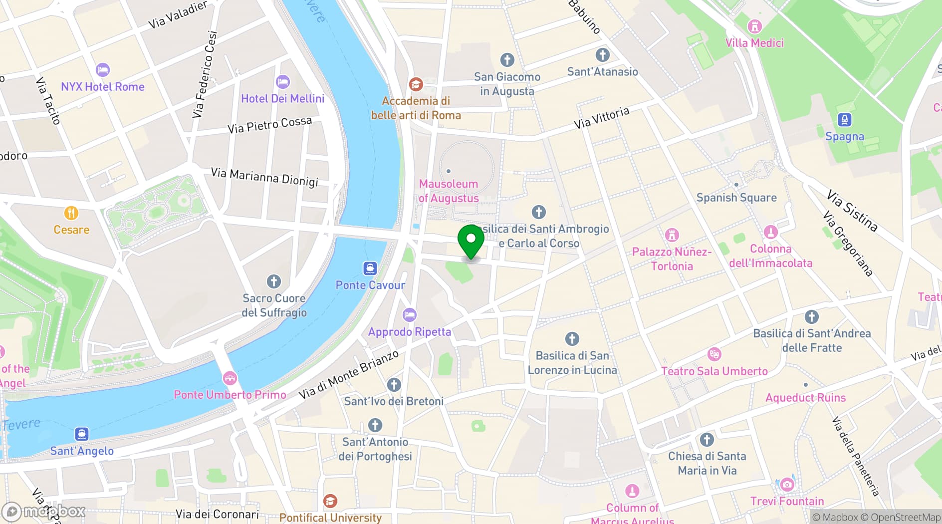Map showing Hotel Vilòn