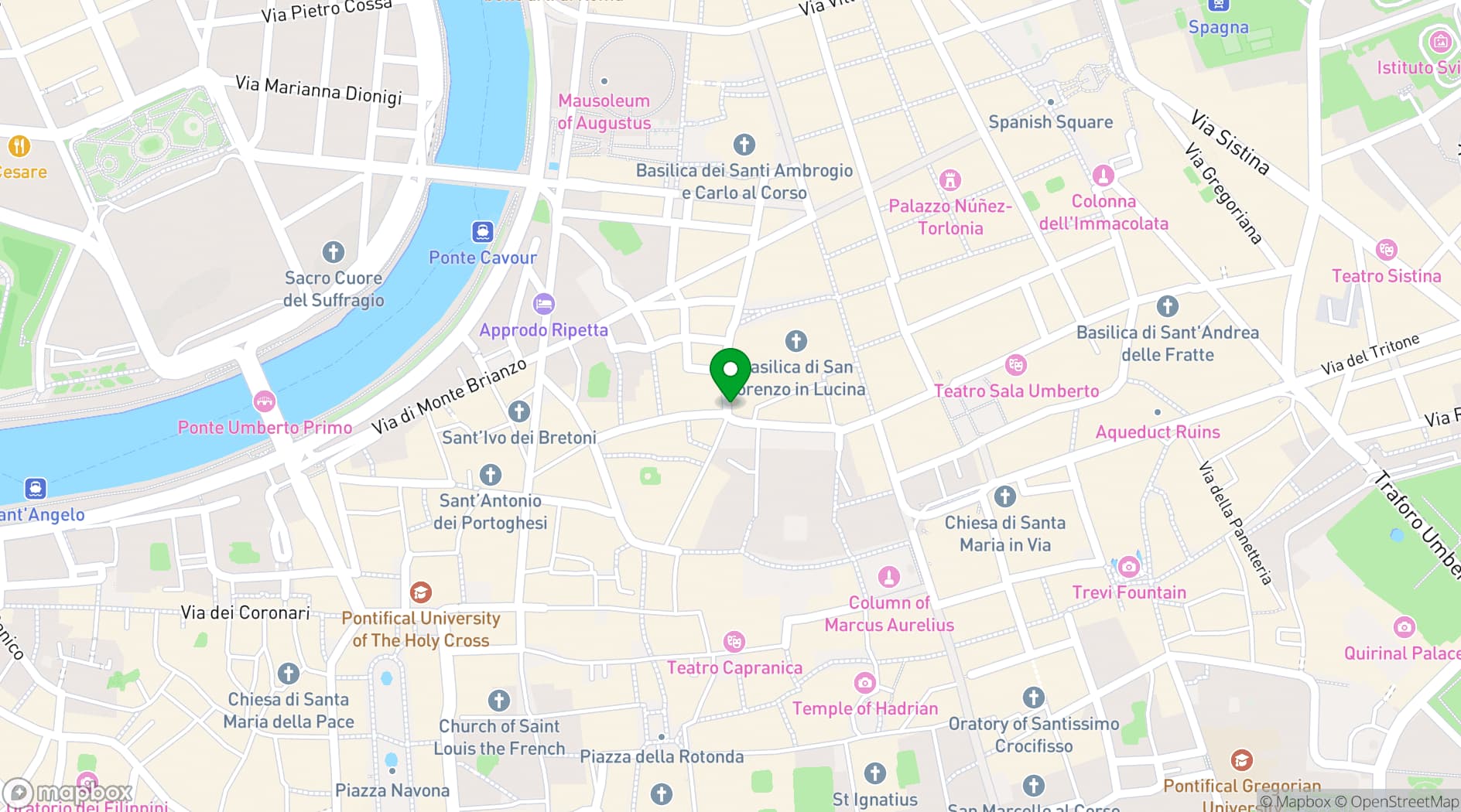 Map showing Campo Marzio Luxury Suites