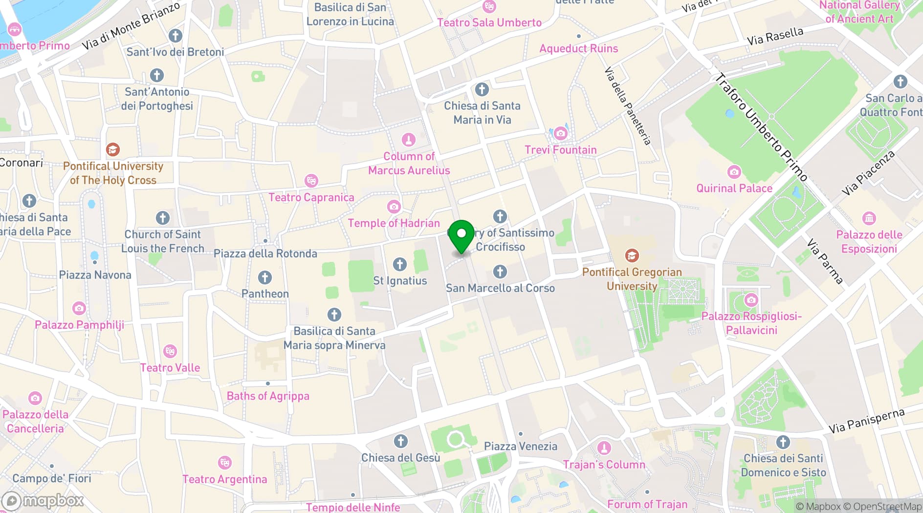 Map showing Singer Palace Hotel