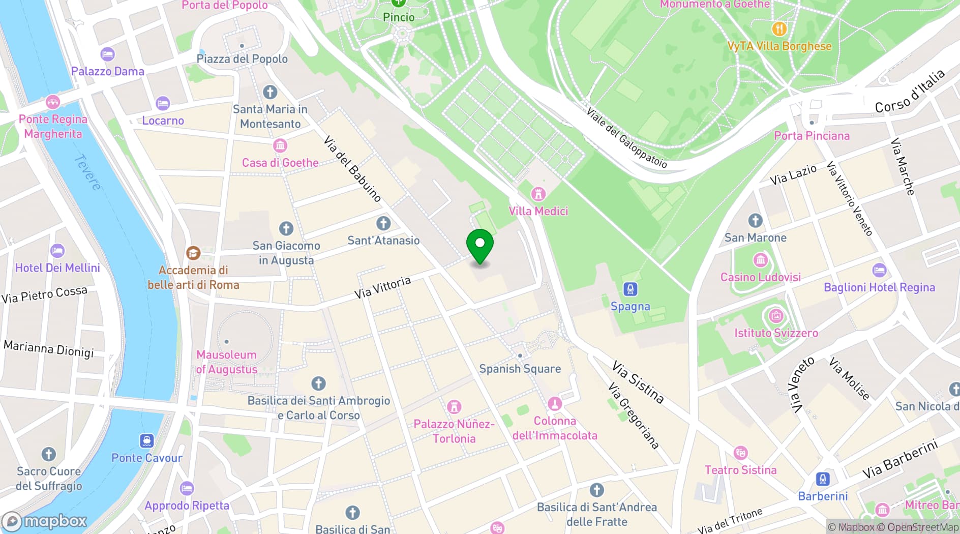 Map showing Roma Eventi