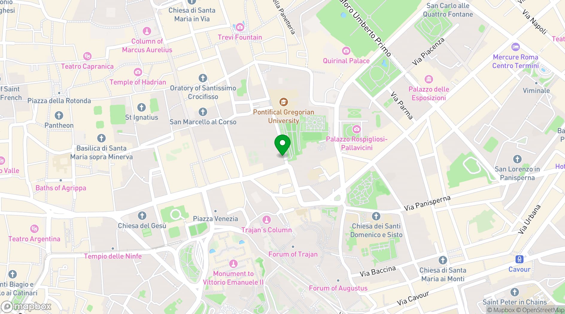 Map showing Galleria del Cardinale Colonna