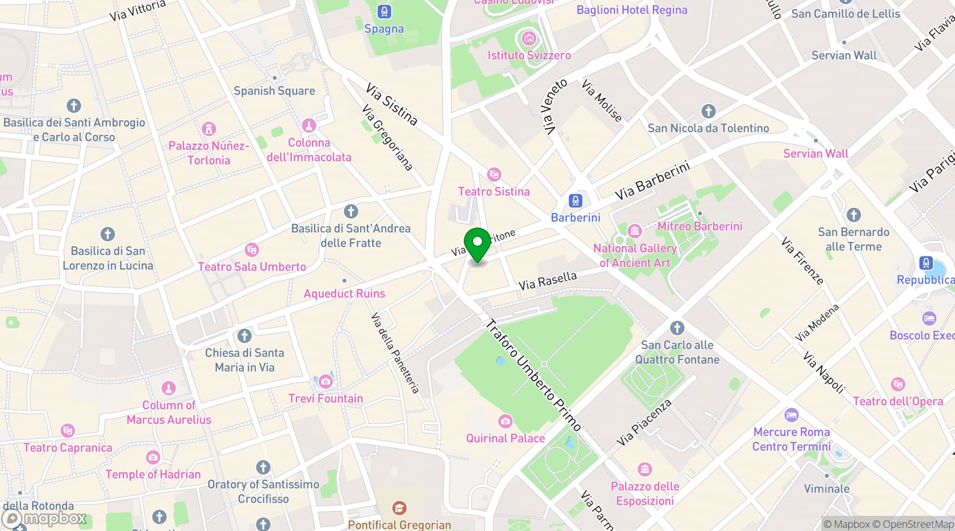 Map showing Hotel Memphis