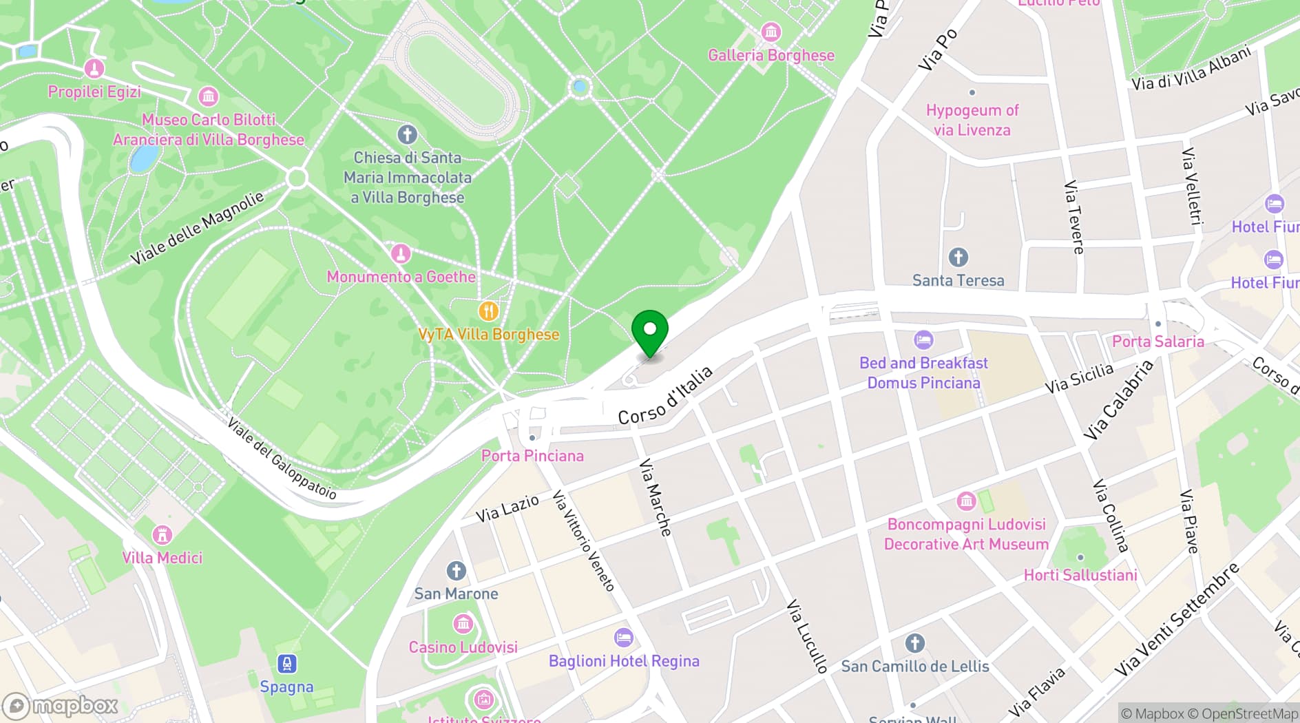Map showing NH Collection Roma Vittorio Veneto