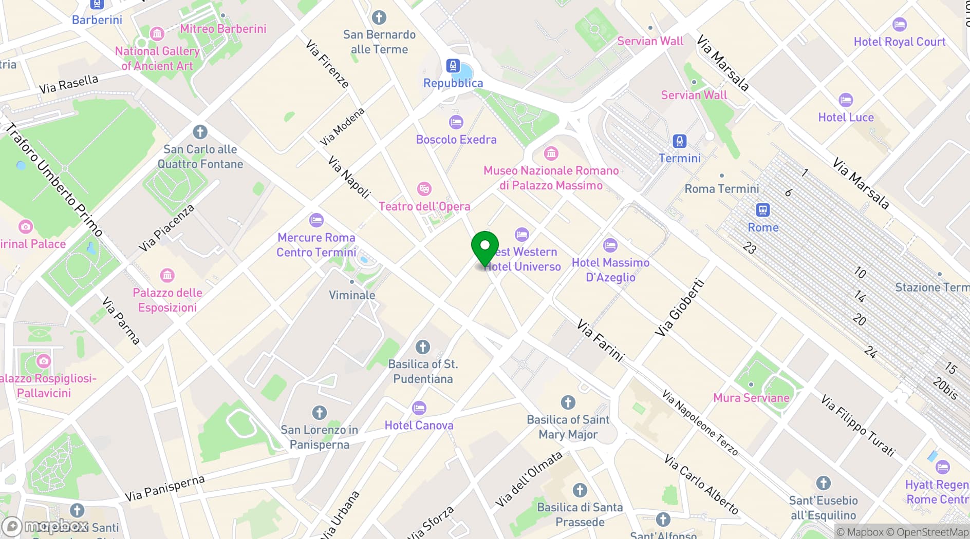 Map showing The Hive