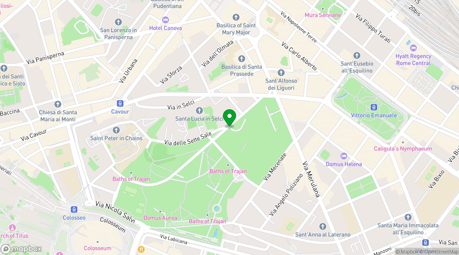 Map showing Palazzo Brancaccio