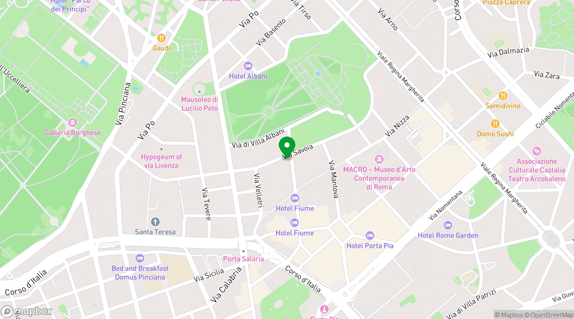 Map showing Ristorante Ottavio