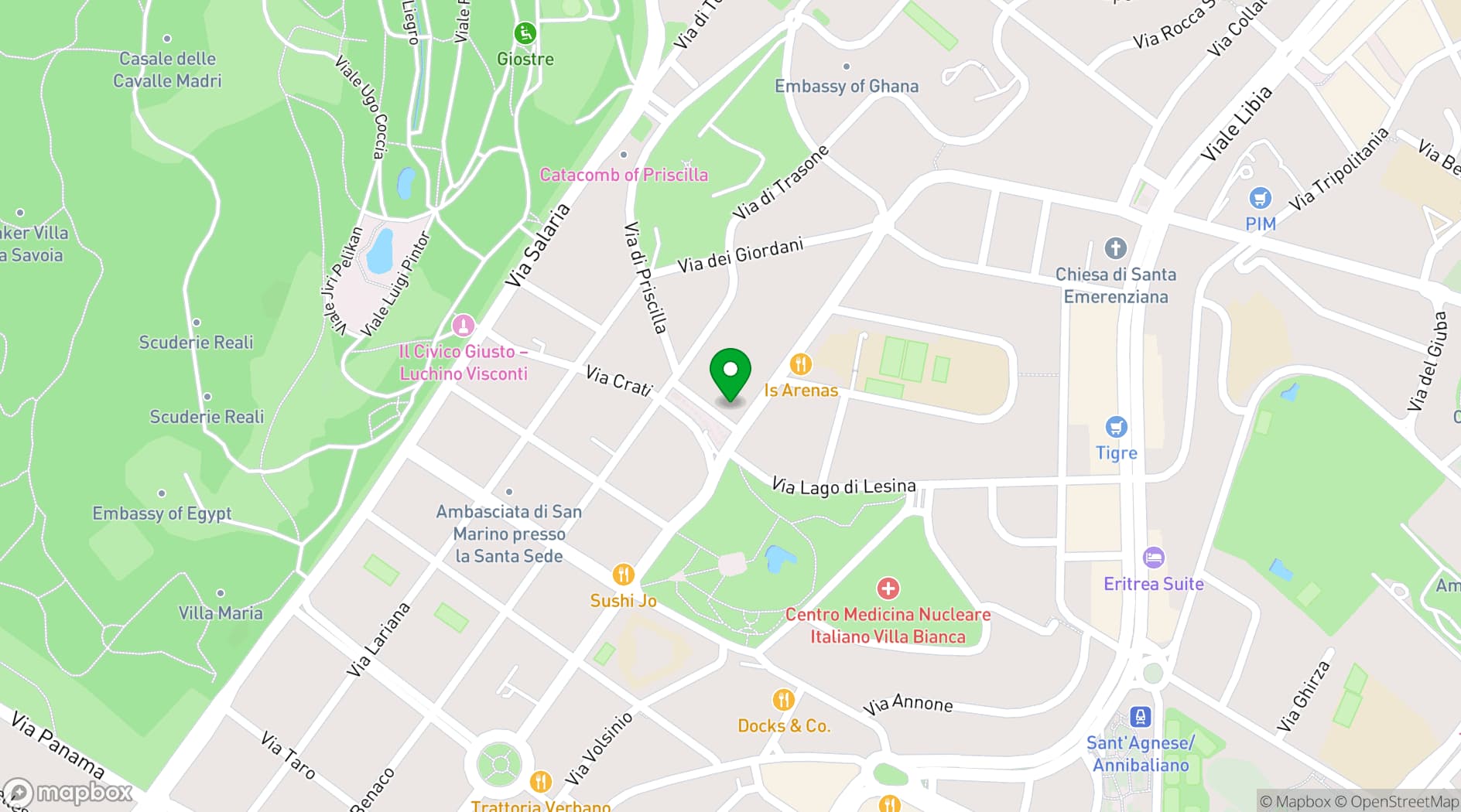 Map showing Spazio Arcò