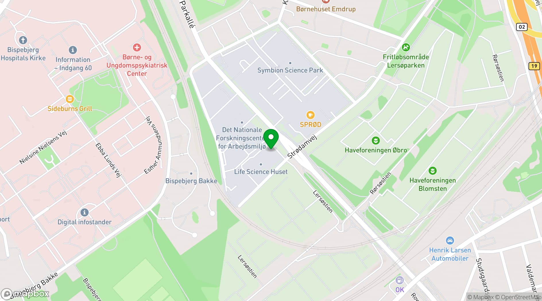 Map showing Life Science House