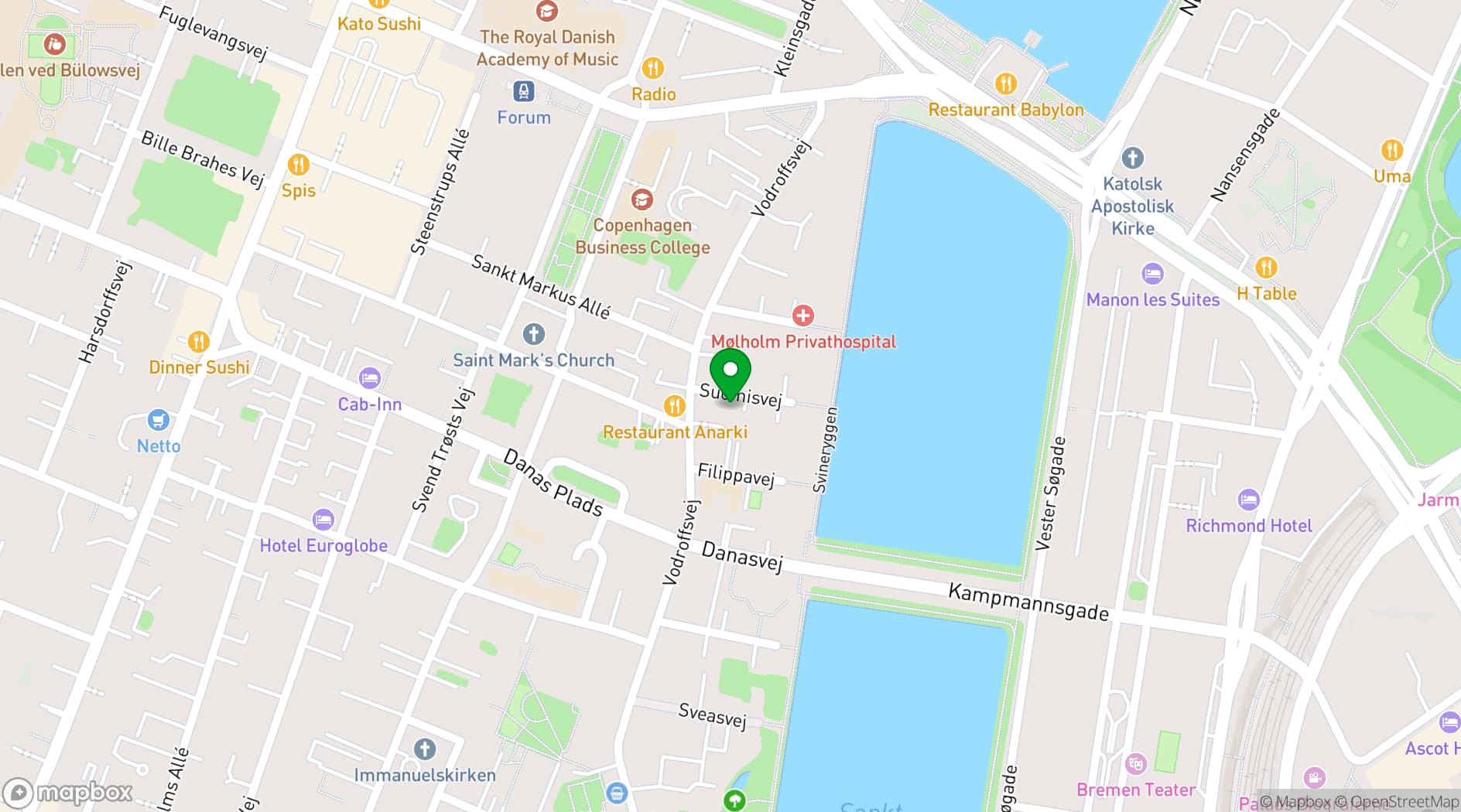 Map showing La Oficina