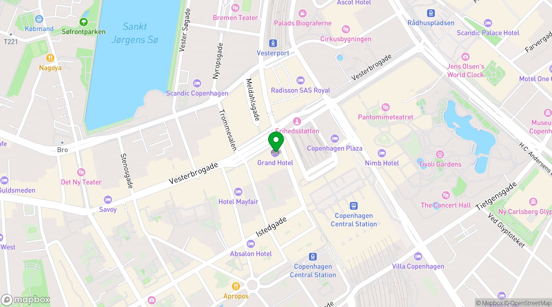 Map showing Grand Joanne Meeting Rooms