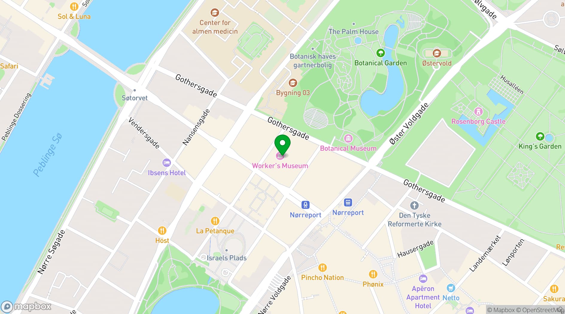 Map showing Arbejdermuseet