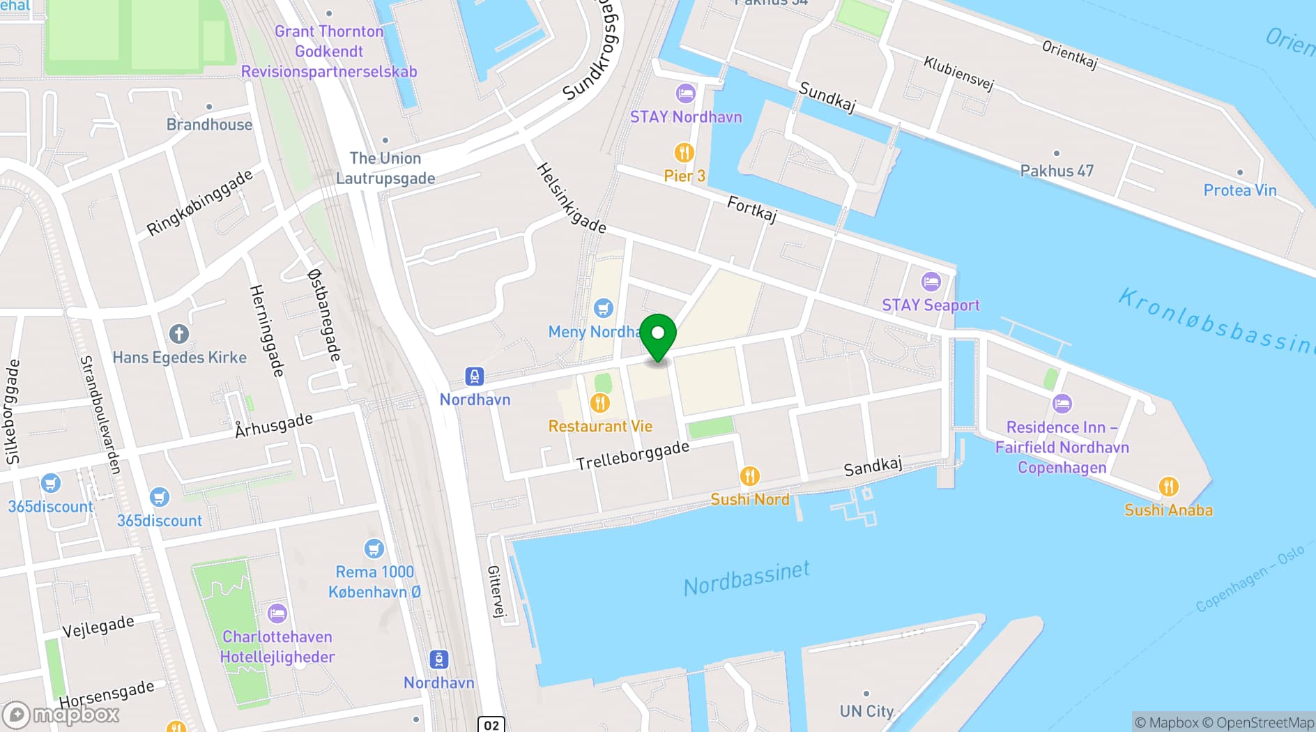 Map showing Audo Copenhagen