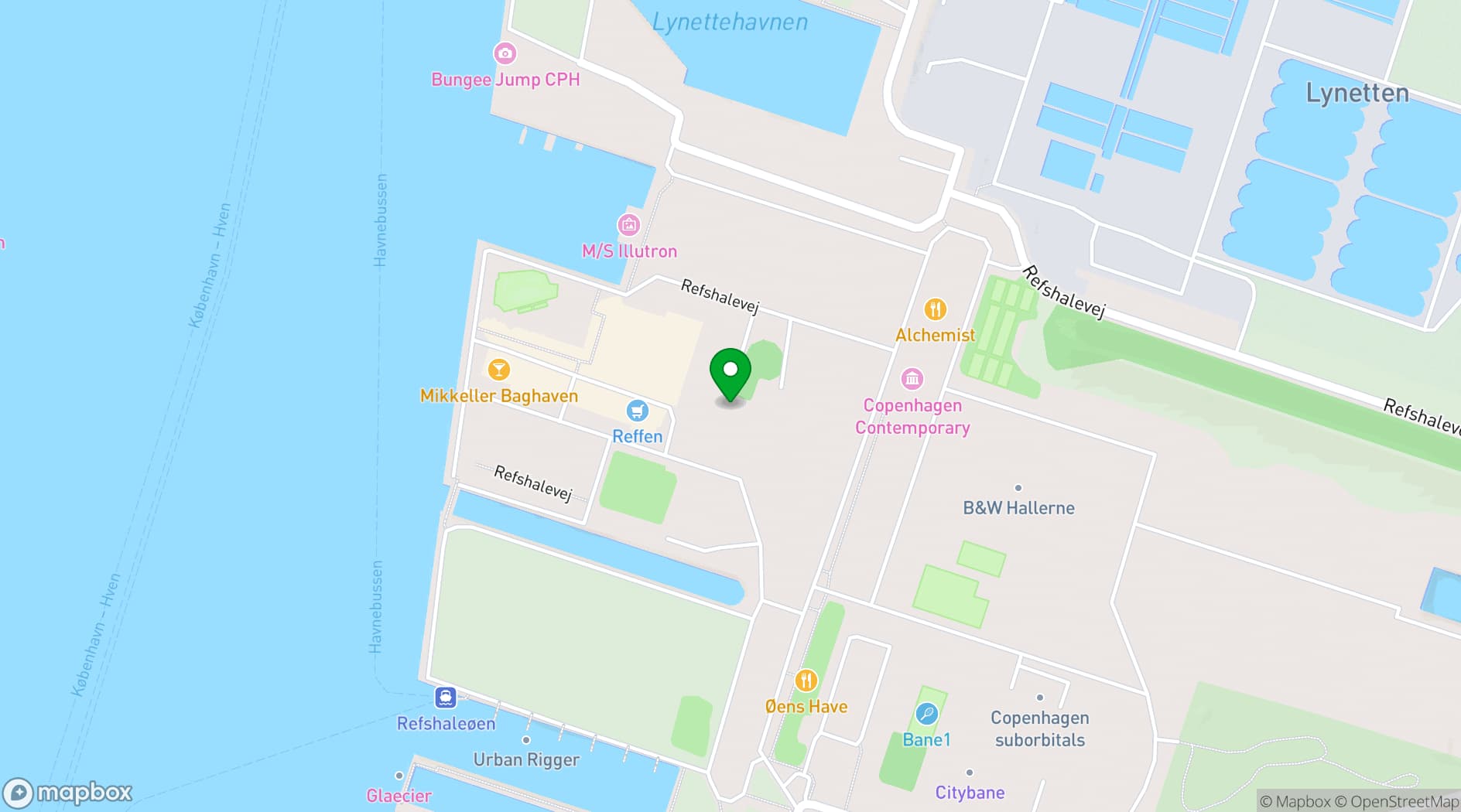 Map showing Skabelonloftet/The Loft