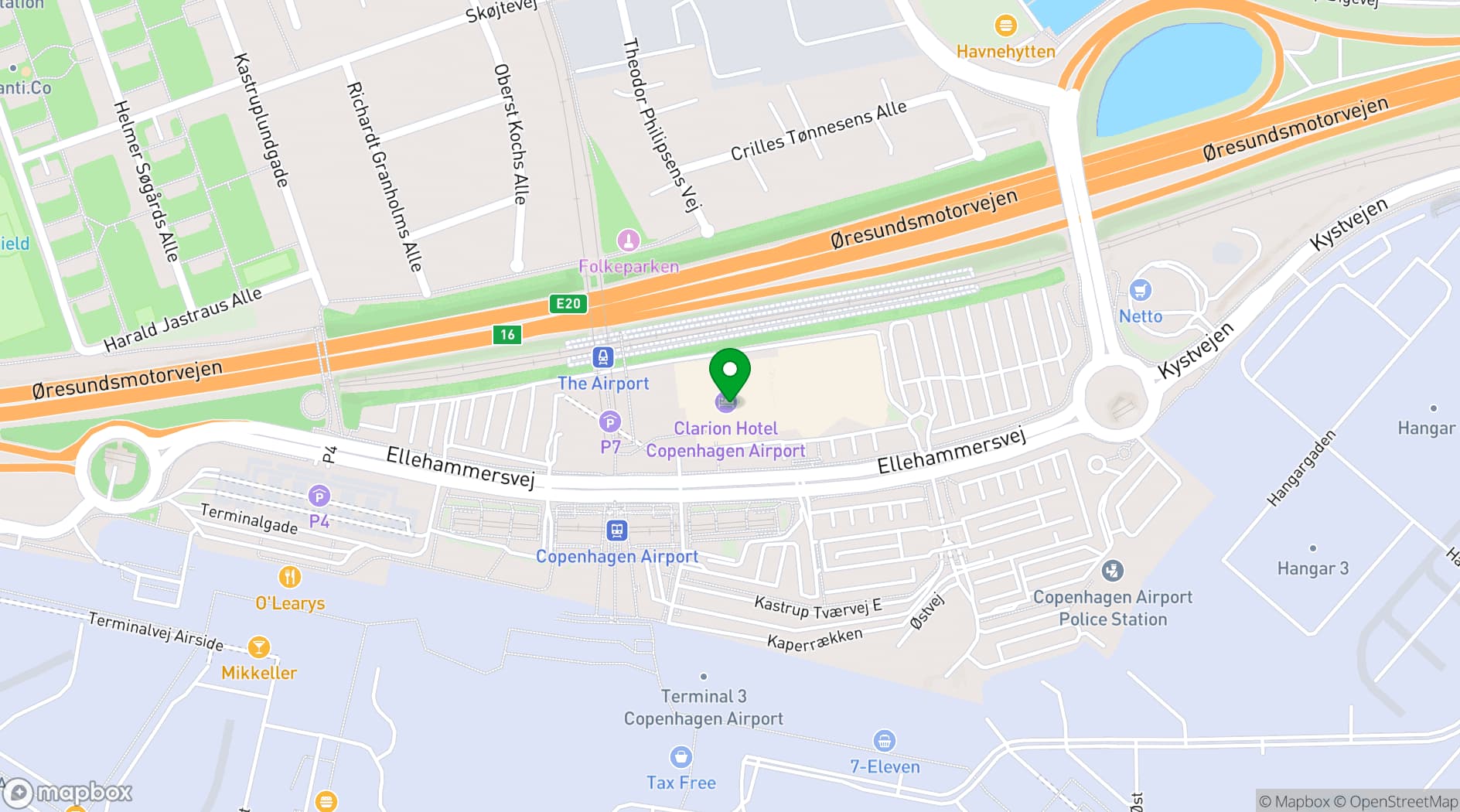 Map showing Clarion Hotel Copenhagen